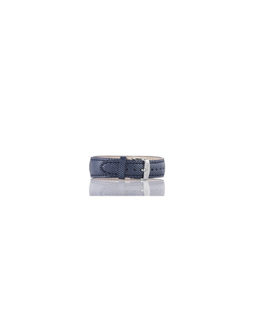 Cinturino in Pelle Carbon Blu