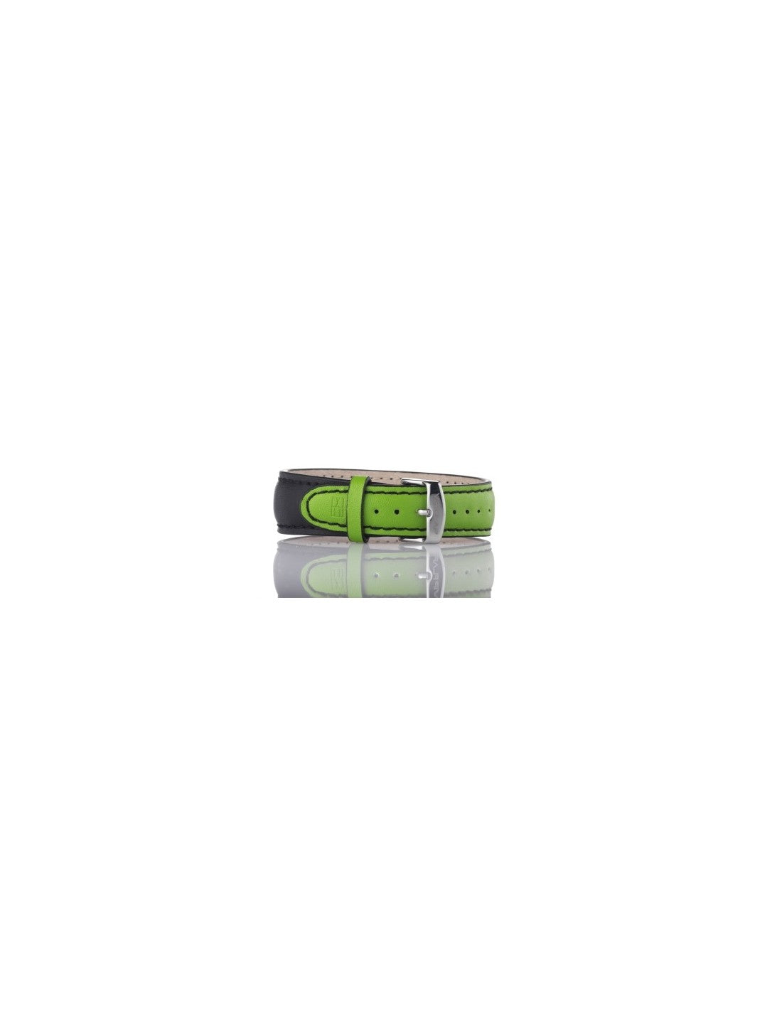 Cinturino in Pelle Double Nero e Verde