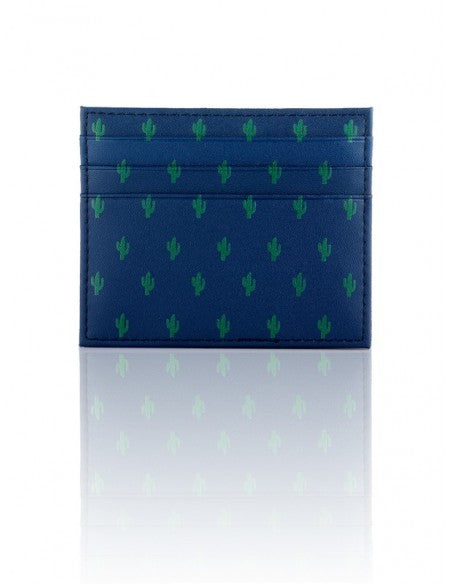 Portafoglio Pattern Edition Cactus Su Blu Scuro