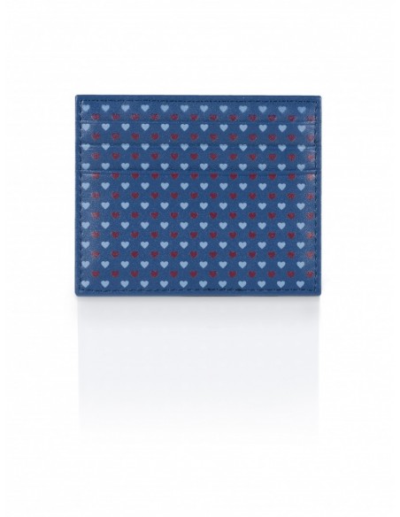 Portafoglio Pattern Edition Cuori Blu