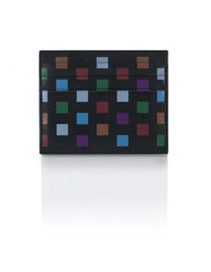 Portafoglio Pattern Edition Quadrati Multicolor Nero