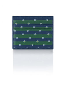 Portafoglio Pattern Edition Strisce Con Margherite Blu